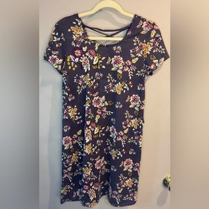 Gray floral dress